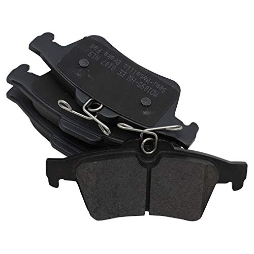 Image of TRQ Rear Brake Pad and Rotor Set Semi Metallic Rotors Calipers Hoses Compatible with 2007-2008 Mazda 5