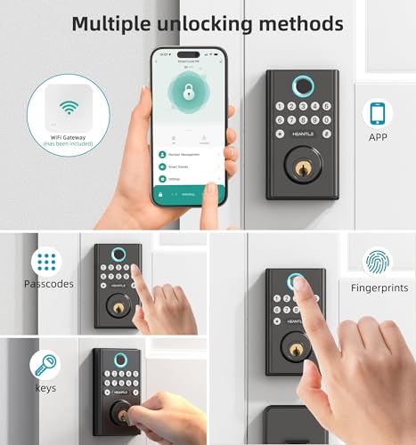 WiFi Smart Lock Front Door - HEANTLE Keyless Entry Door Lock - image 4