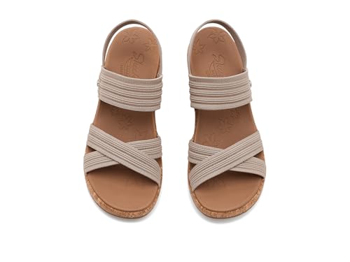 Skechers Skechers Women's ARCH FIT BEVERLEE 2.0 - BALI VIBES, Monomesh knit cross band slingback, Taupe, 10M
