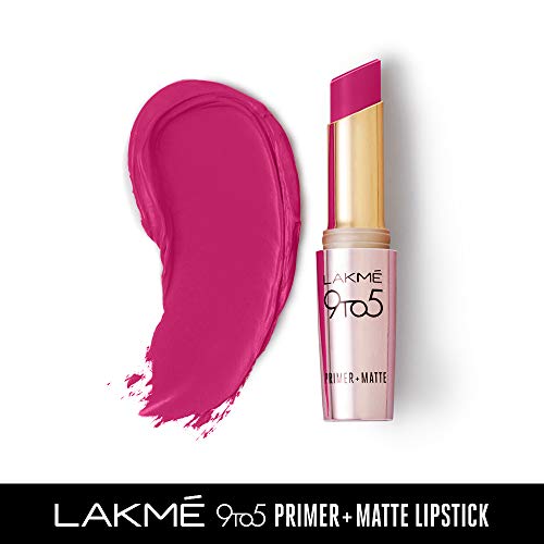 Image of Lakme 9 to 5 Primer + Matte Lip Color, MP18 Plum Pick, 3.6 g