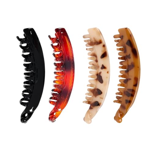 GXGM 4 Pezzi Fermagli per Capelli a Banana Artiglio Ponytail Capelli Della Clip per Capelli di Medio Spessore per Donne e Ragazze