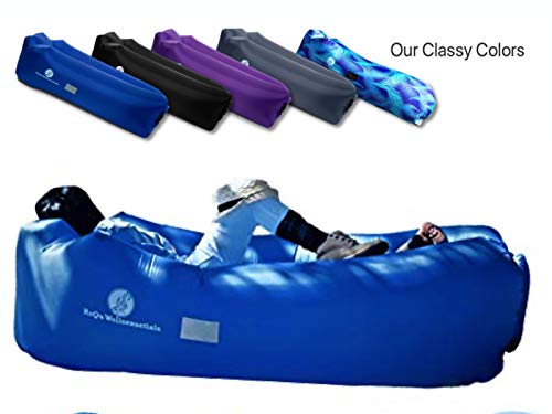 RoQu WellSENSEtials Inflatable Air Couch Lounger Sofa, Chair, Hammock, and Bed - Easy