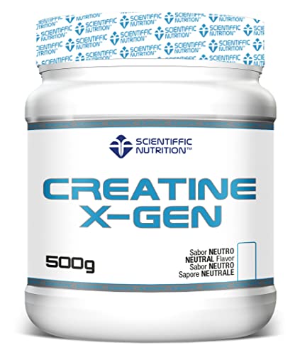 Scientiffic Nutrition - Creatine X-Gen, Creatina Monohidratada en Polvo para el Pre Entreno, Aumentar Masa Muscular, Mejora el Rendimiento Deportivo, Gran Solubilidad - Sabor Neutro, 500g