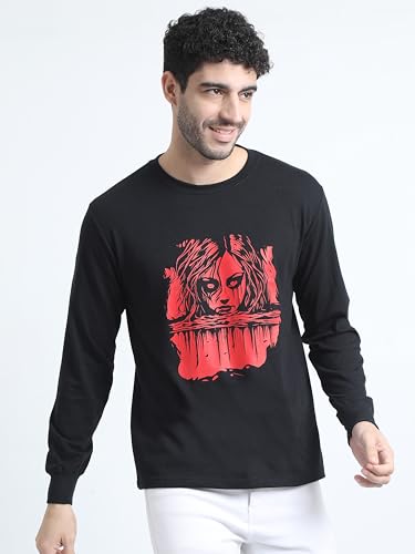 Image of OFFENDERS Mens Exclusive Graphic Printed Round Neck Full Sleeve Premium Tshirt 100% Cotton (Pack of 1)