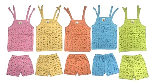 Image of New Born 0-3 Months Baby Wear Unisex Cotton Knot Jhabla Dress | Boy & Girl 6 Months Baby Dress Nightsuit, Bodysuit Jabla Clothing Baby Wear| Clothing Set for Born Baby Gift Pack | Pack Of 5 Combo