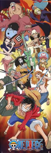 One Piece - Manga/Anime TV Show Door Poster (Monkey D. Luffy & The Gang) (Size: 21' x 62')