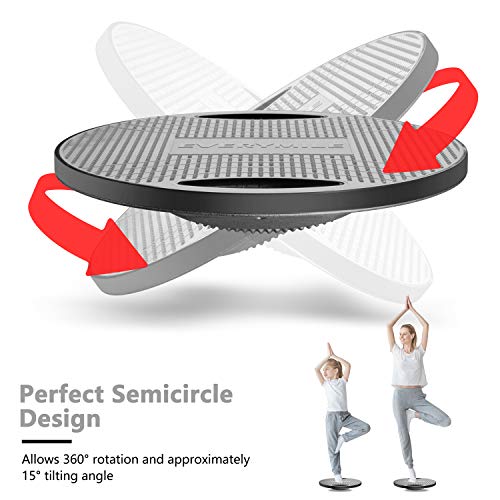 Image of Wobble Balance Board, Exercise Balance Stability Trainer Portable Balance Board with Handle for Workout Core Trainer Physical Therapy & Gym No-Skid Surface