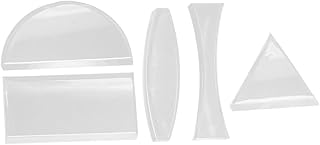 Mobestech Conjunto De Prisma De Lente 5Pcs Ferramentas Experimentais Lente Convexa Vidro Lente Convexa Prisma De Vidro Transparente Lente Côncava De Vidro Transparente Lente Óptica Lente