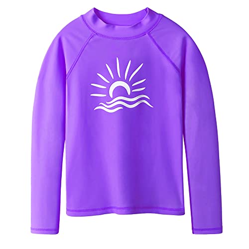 Image of TFJH E Girls & Boys Long Sleeve Rashgurad Swimsuit UPF 50+ Kids Swimwear Sunsuits