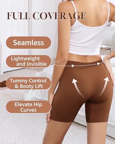 LEVAO Womens Boxer Briefs Boyshorts Seamless Underwear Pack Boy Shorts Panties for Women 6 Pack2