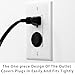 Pure Black Outlet Covers Baby Proofing - Plug Covers for Electrical Outlets, Child Proof Socket Covers, Baby Safety Products for Home, Office