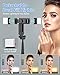 Kinwald Phone Tripod & Selfie Stick with Light, Compact iPhone Tripod Stand with Bluetooth Remote and Dual Fill Lights, Portable Tripods for Cell Phone/Vlog/Photo/Video (Black)