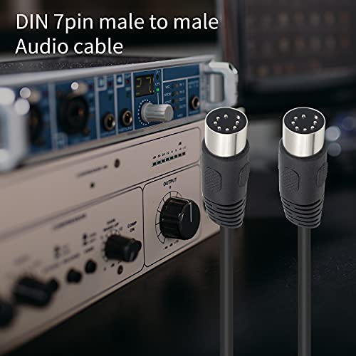 Cable de 7 pines Mini DIN S-Video macho conector analógico auxiliar de 1 metro 4