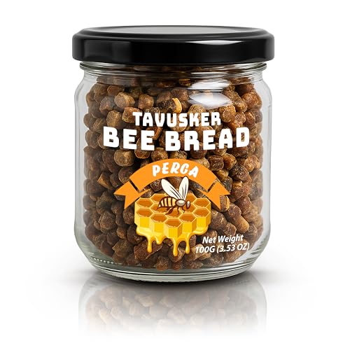 Tavusker Bee Bread 2025 Harvest, Fresh Perga Naturally Fermented Bee Pollen, Gluten Free 3.53 OZ (100G)