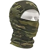 3Way 迷彩 フェイスマスク アーミー マスク タクティカル フルフェイスマスク ミリタリー バラクラバ カモフラージュ 目出し帽 -サバイバルゲーム・自転車・バイク・アウトドア・コスプレ BXB-Camo (GREEN)