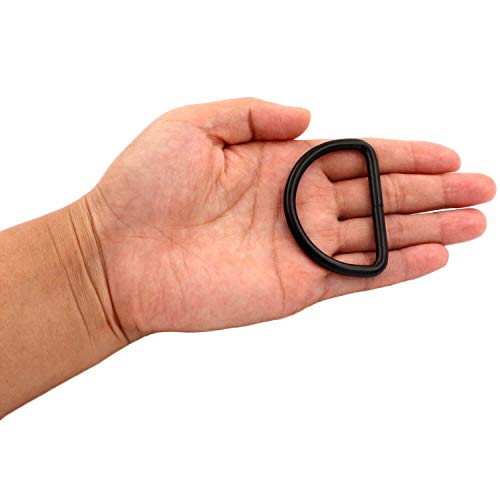 BIKICOCO Metal D-Rings Buckle, 2 Inch Non-Welded for Webbing Sewing DIY - Black - Pack of 10 - Image 3