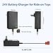 24V Battery Charger Compatible with Ride On Toys for Kids, 24Volt (28.8V) Batteries Car for Kids, for Huffy Torex UTV 4X4, 2 Pin Red Square Plug 24v Charger for Ride on Toys Kid Electric Car