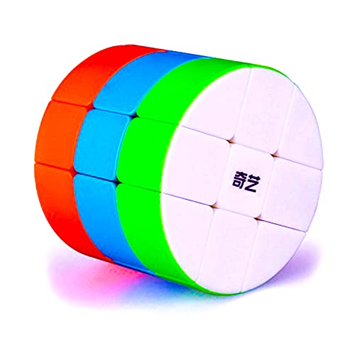Image of D ETERNAL QY Cylinder Cube 3by 3 Barrel High Speed stickerless Magic Cube 3x3x3 (Cylindrical Barrel)