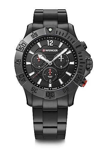 WENGER Swiss Made SEAFORCE Chrono Chronograph Black Dial Mens Watch-01.0643.121 (B08BPGDZ12) Amazon Price History, Amazon Price Tracker