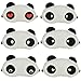 Maschera per Dormire per Donna e Uomo Maschera per Gli Occhi Morbido Peluche Maschera Occhi di Sonno Degli Animali Maschera per Gli Occhi Del Panda Set di Paraocchi per Dormire 6 Pezzi