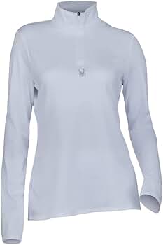 Spyder Women's Tempting Zip T-Neck – Ladies Pullover Long Sleeve