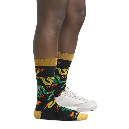 Darn Tough Vermont Men's Field Guide Crew Socks - Charcoal, Large, Lightweight Crew Socks for Men, Comfort Fit Mens Sock, Style 6119