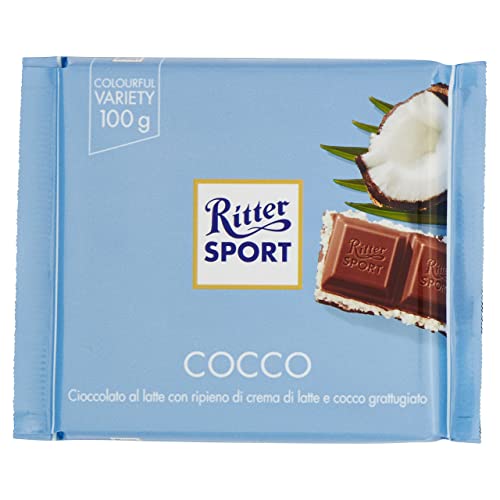 Ritter Sport - Variété colorée Noix de coco (Bunte Vielfalt Kokos) | Poids Total 100 grams Cover