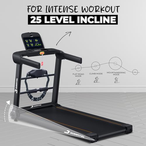 Image of Surge Multifunction 5 HP Peak BLDC Motorized Treadmill | 25 Level Auto Incline | Max User Weight 140 Kg| Home Cardio | Max Speed 16 Km /Hr | Blutooth Speaker | Wynd app |Home use