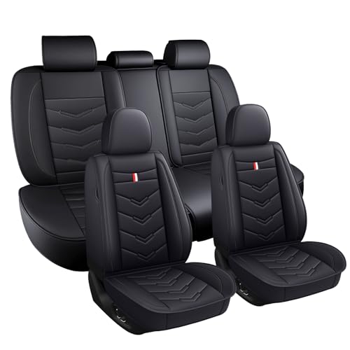 Image of Car Seat Covers Fit for Ford Escape 2001-2026, Leather Seat Covers for Car, Waterproof Non-Slip Durable Car Seat Protector(5 Seats,Black)