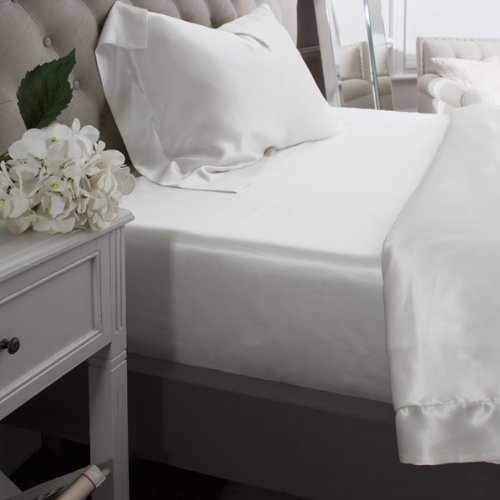 Lenzuolo Con Angoli In Seta 100% Gelso 19 Momme - Jasmine Silk - Colore Moka - Misura Double 140x190+26 Cm - Ipoallergenico - 4