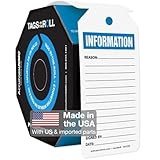 Accuform 250 Inspection and Status Record Tags by-The-Roll, Information, US Made OSHA Compliant Tags...