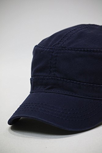 Image of The Vintage Year Heavy Stitching Washed Cotton Cadet Hat - Durable Military Baseball Cap for Men & Women, Outdoor Casual Wear