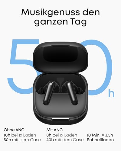 soundcore by Anker P31i kabellose Bluetooth-Kopfhörer, Hi-Res Sound Schwarz – Ansicht 6