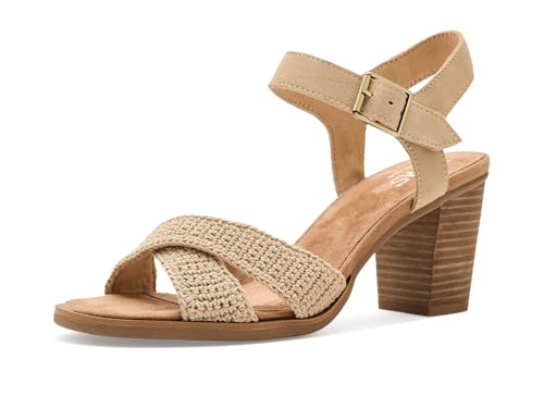 TOMS Correa de tobillo Majorca para mujer, Beige medio, 5.5