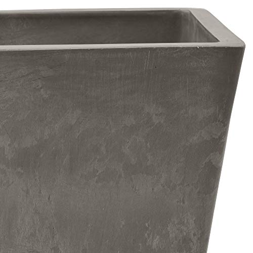 Image of Arcadia Garden Products U65CT Plastic /Stone /Wood Composite Simplicity Window Box, No Drainage Hole (Drillable), Patio Plant Container, Indoor Outdoor Planter, 25.5 inch x 9, Cement Color