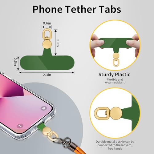 Onglet d'attache de téléphone, 10 pièces patch universel de cordon de téléphone sans transparent - Photo 20 sur 104
