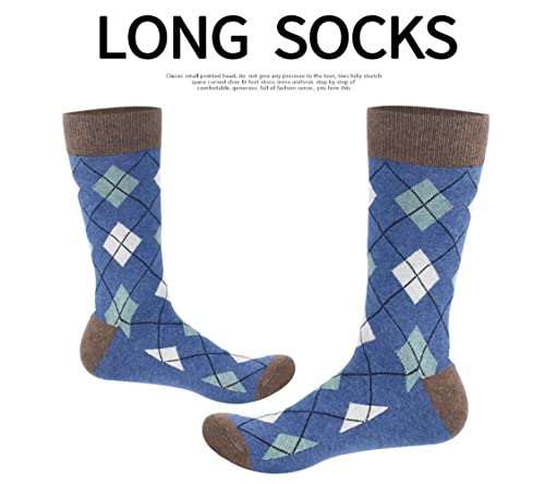 Men's Dress Socks Fun socks Comfortable Soft Business cotton Casual Crew Colorful striped socks One Size Multi-pack4