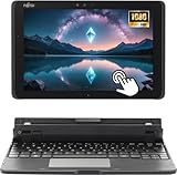 Fujitsu Stylistic Q508 Touchscreen 2 in 1 Detachable Tablet PC, 10.1' FHD Notebook, Intel Atom X5-Z8550 Processer up to 2.4 GHz Laptop, 4GB RAM, 64GB SSD, Japanese Keyboard, Windows 11 Home (Renewed)