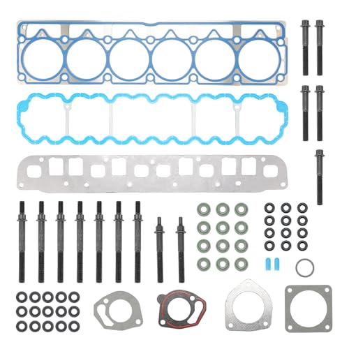 Image of KAX Engine Cylinder Head Gasket Set Compatible with Jeep Cherokee 1999-2001, Grand Cherokee 1999-2003, Wrangler 2000-2003 4.0L, Head Gasket Kit, OE# HS9076PT-4, ES71102, HB10440