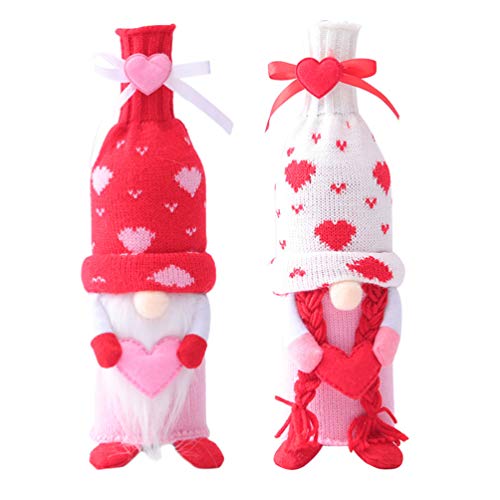 ABOOFAN 2 Peças de Gnomos de Páscoa Enfeites de Gonk Tampas de Garrafas de Vinho de Pelúcia Decoraçõ