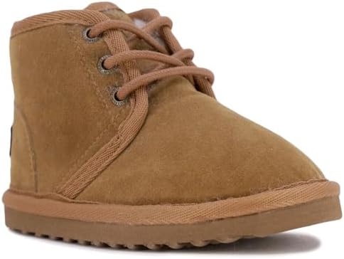 Nautica Kids Boot With Sherpa Fur Lining For Snow And Winter-Warm Ankle Slipper Bootie For Boys & Girls - Sizes For Big Kid - Little Kid-Toddler-Dulverton-Tan Size-10