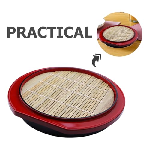 DECHOUS Cold Soba Noodle Plate Round Bamboo Japanese Soba Noodle Serving Tray Food Plate for Parties, Home, Restaurant by DECHOUS - Image 5