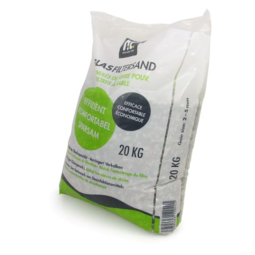 Höfer Chemie 20 kg Glasgranulat für Sandfilteranlagen 2-5 mm Körnung für Pool und Schwimmbad
