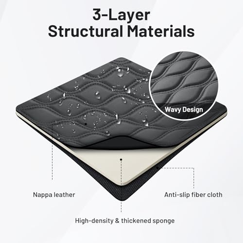 Image of Autorder Center Console Cover for GMC Sierra /Chevy Silverado 1500 2019-2026 Accessories Armrest Cushion Cover Leather Middle Console Pad Armrest Pad Anti-Scratch(Bucket Seat Only)