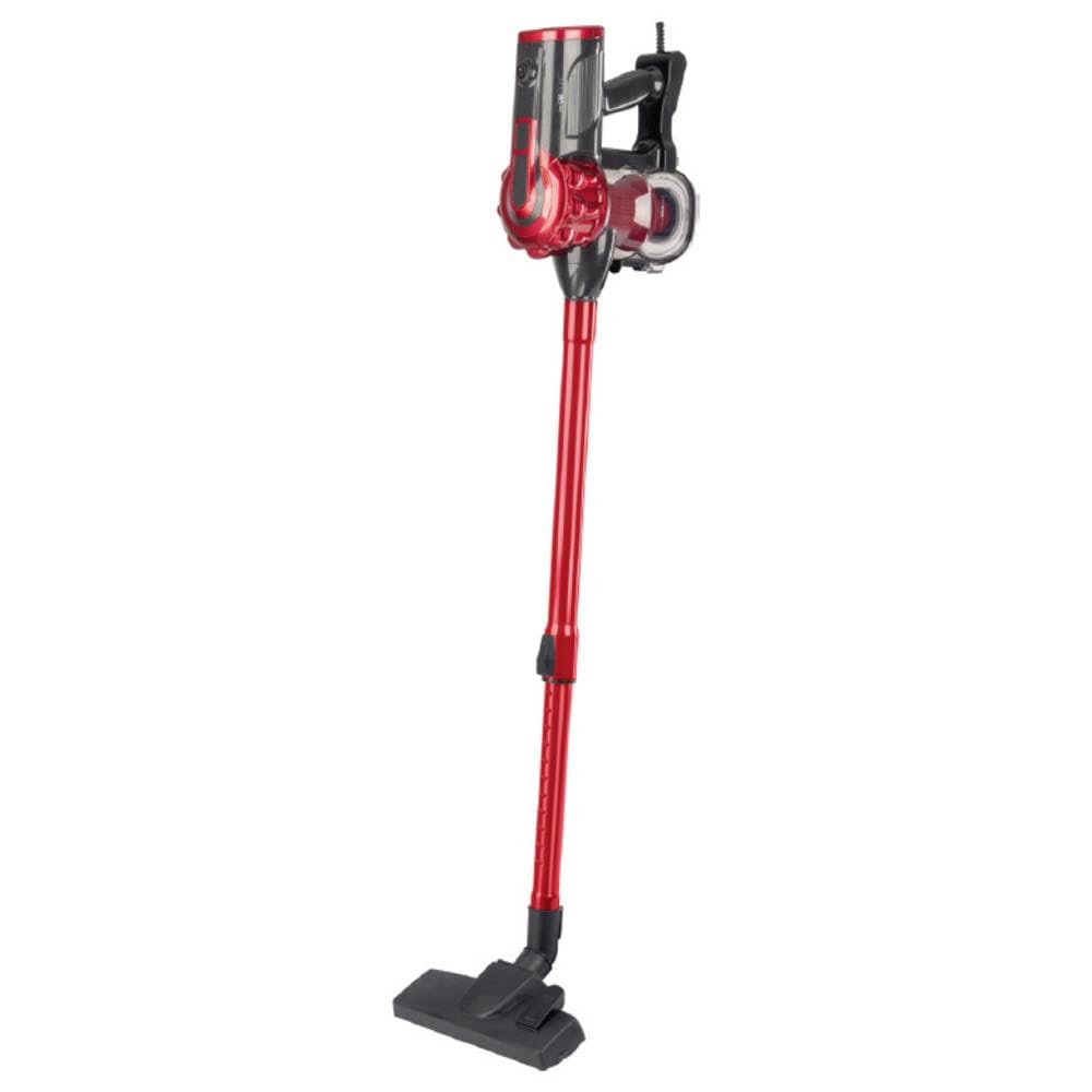 Clatronic, Scopa Aspirapolvere Portatile e con Filo 2 in 1 BS1314-Rosso, 600 W, Tecnologia Filtro Senza Sacchetto, Cavo da 6,8 m, Leggera e Maneggevole, Accessori Inclusi
