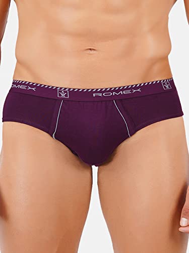 Image of RAMRAJ COTTON Men Pack Of 4 Solid Cotton Briefs | Soft Stretch Outer Elastic Waistband | Comfortable Daily Innerwear