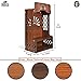 Gift Kya De Pooja Mandir for Home, Wooden Temple with Storage Shelf & LED Spotlight, DIY Wall Mounted Puja Mandirs, Home Temple Devghar, Puja Stand for God Idols, Office, Shop - (21 x 11 Inches)