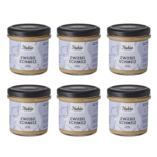 Nabio Aufstrich Zwiebelschmelz mit Apfel, Bio Brot-Aufstrich, vegan, Ohne Palmöl, 6er Pack (6 x 135 g)