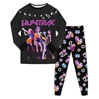 Ensemble 2 pièces Pyjama pour Garçons et Filles K-K pop D-Demon H-Hunters H-Huntrix T-Shirt et Pantalon vêtements de Nuit avec pour Enfants Pyjamas pour Filles Ensemble Halloween Carnaval Fête