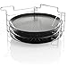 COM-FOUR® 4-czesciowy rodzinny zestaw do pizzy, taca do pizzy z uchwytem, stojak na blachy do pieczenia, latwe pieczenie 3 pizzy lub ciast jednoczesnie